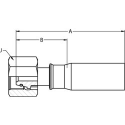 Crimped Thermoplastic UHP Hose Fittings, CX Series - 1C9CX-30-16W