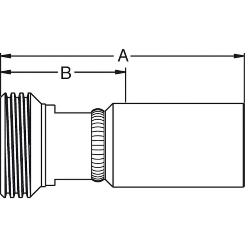 Crimped Thermoplastic UHP Hose Fittings, CX Series - 1HNCX-32-32