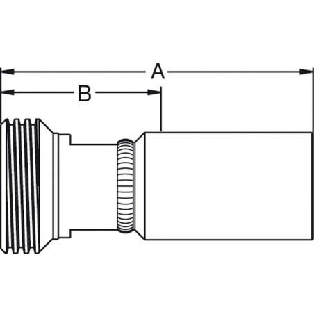 Crimped Thermoplastic UHP Hose Fittings, CX Series - 1HNCX-32-32-2202