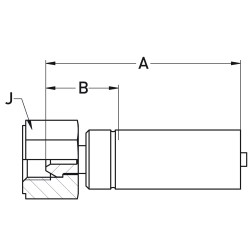 Crimped Thermoplastic UHP Hose Fittings, 5X Series - 1925X-4-03