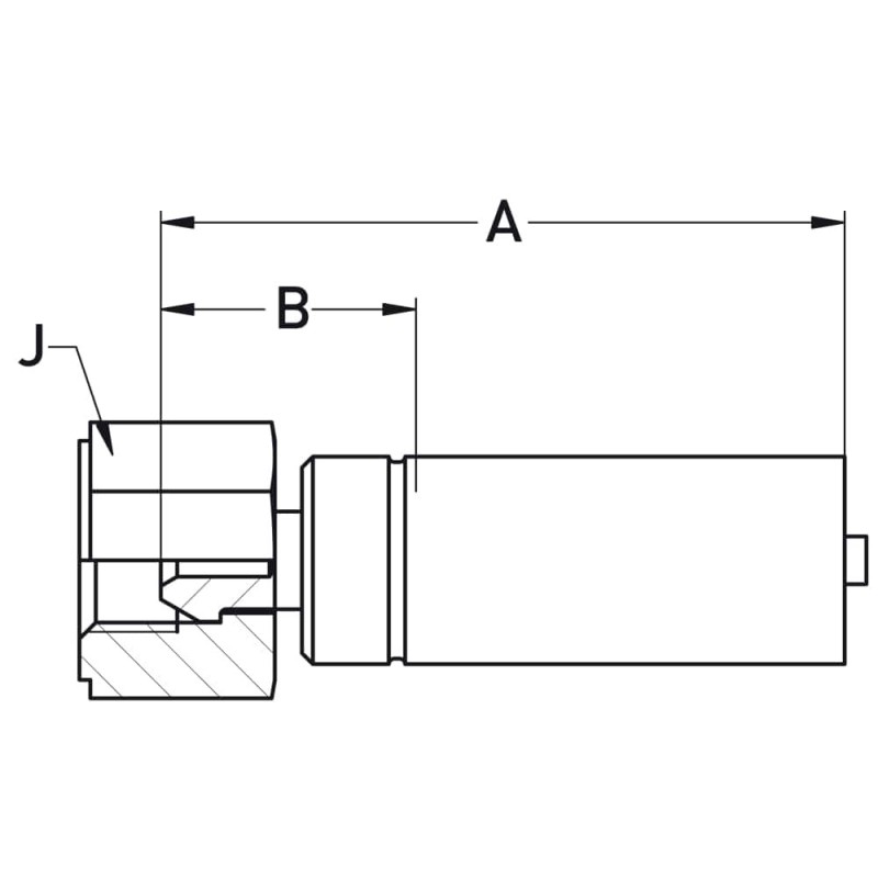 Crimped Thermoplastic UHP Hose Fittings, 5X Series - 1925X-4-03