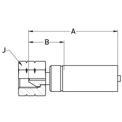 Crimped Thermoplastic UHP Hose Fittings, 5X Series - 1AY5X-6-03