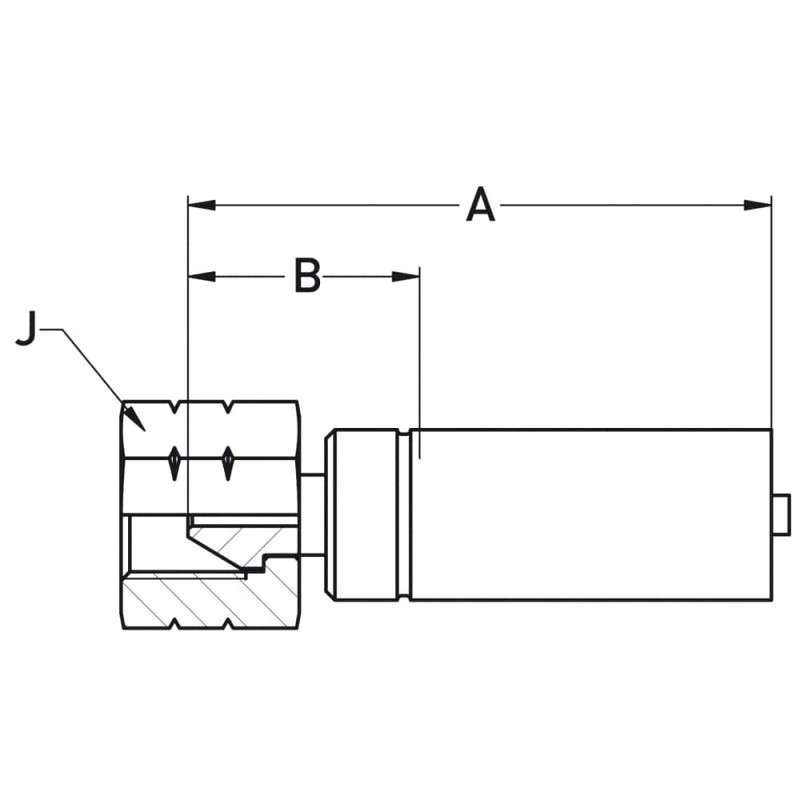 Crimped Thermoplastic UHP Hose Fittings, 5X Series - 1AY5X-16-12