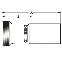 Crimped Thermoplastic UHP Hose Fittings, 5X Series - 1HN5X-48-48