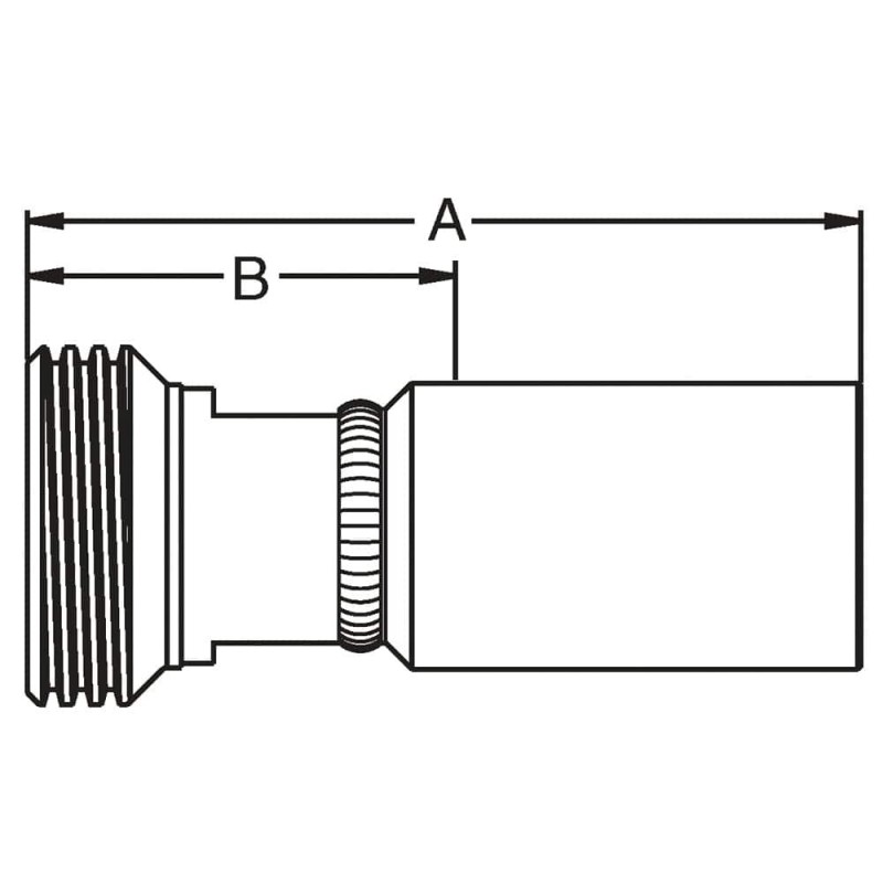 Crimped Thermoplastic UHP Hose Fittings, 5X Series - 6HN5X-32-32-602TC