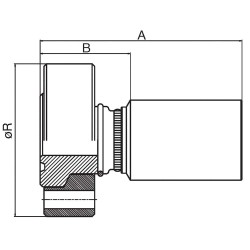 Zaciskane termoplastyczne łączniki do węży UHP, seria łączników LX - 18KLX-49-48-API17DSV-10K