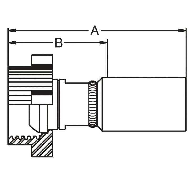 Zaciskane termoplastyczne łączniki do węży UHP, seria łączników LX - 1HELX-48-48-FLAT