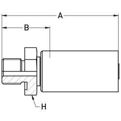 Zaciskane termoplastyczne łączniki do węży UHP, seria łączników LX - 1Y9LX-4-03