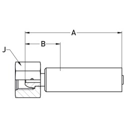 Zaciskane termoplastyczne łączniki do węży UHP, seria łączników LX - 1C3LX-8-04