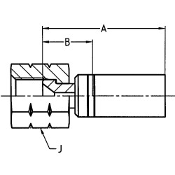 Zaciskane termoplastyczne łączniki do węży UHP, seria łączników LX - 106LX-8-06C