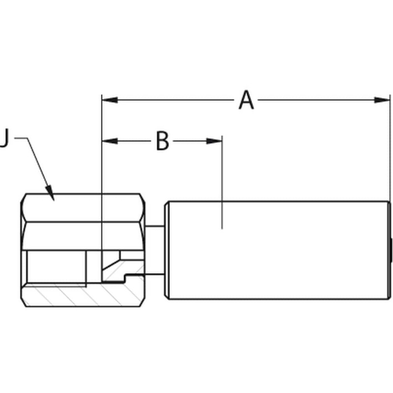 Crimped Thermoplastic UHP Hose Fittings, 2X Series - 16Y2X-4-025