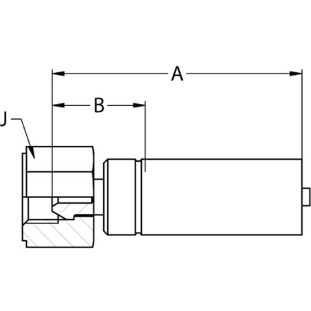 Crimped Thermoplastic UHP Hose Fittings, 2X Series - 1922X-4-03