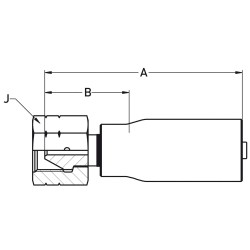 Crimped Thermoplastic UHP Hose Fittings, 2X Series - 1AY2X-10-05