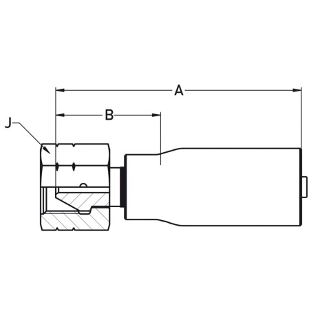 Crimped Thermoplastic UHP Hose Fittings, 2X Series - 1AY2X-10-05