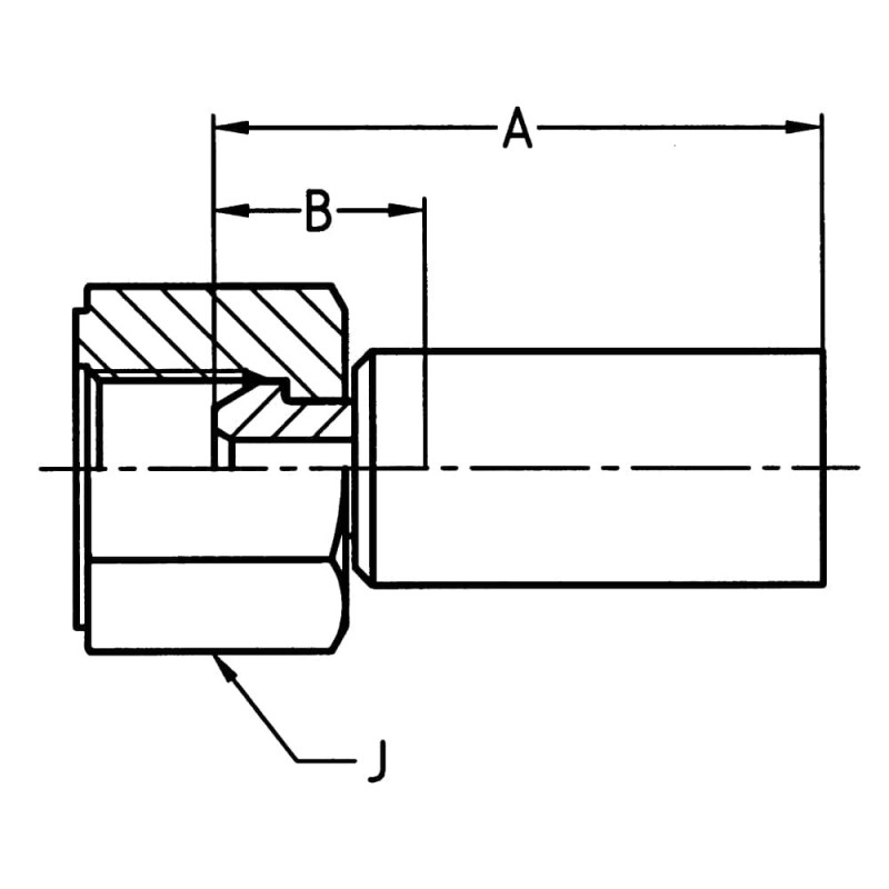 Crimped Thermoplastic Hydraulic Hose Fittings, NX Series - 192NX-20-16