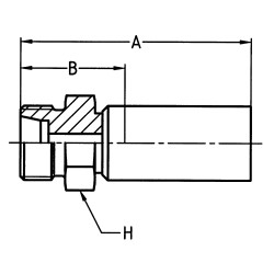 Crimped Thermoplastic Hydraulic Hose Fittings, NX Series - 1D2NX-10-04