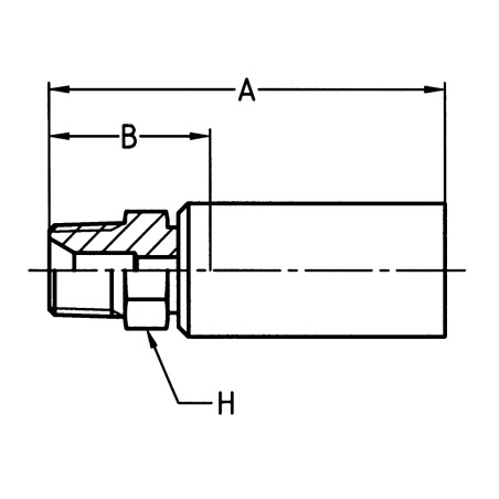 Crimped Thermoplastic Hydraulic Hose Fittings, NX Series - 101NX-6-05