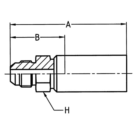 Crimped Thermoplastic Hydraulic Hose Fittings, NX Series - 103NX-5-04