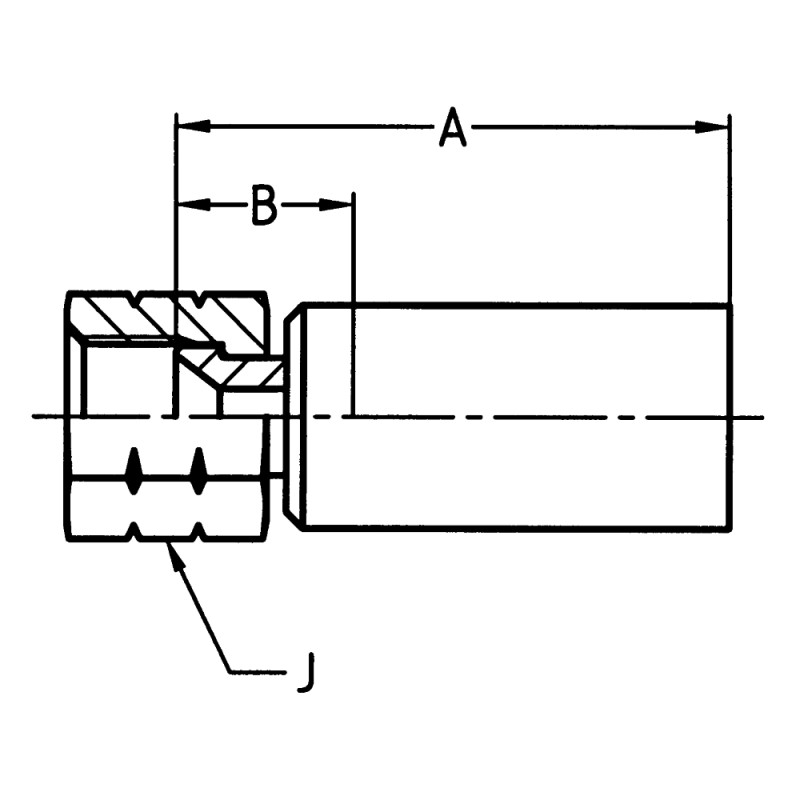 Crimped Thermoplastic Hydraulic Hose Fittings, NX Series - 106NX-10-08