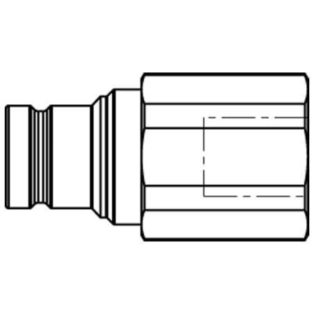 Szybkozłącze hydrauliczne z płaską powierzchnią czołową o profilu ISO 16028, seria FEM/IF - FEM-752-12FB