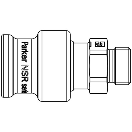 Push-to-Connect Dry Break Quick Coupling, Series NSP - NSP-251-C16MCL