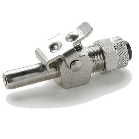 Chrome plated brass couplers for thermoplastic and soft metal tubing, Poly-tite - 393PSS-4-4