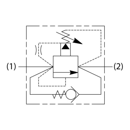Pilot Operated Relief Valve with Free Reverse Check - A06P2PZN