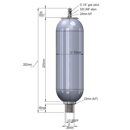 High Pressure Bladder Accumulator (UK) - 0B00A-00-341