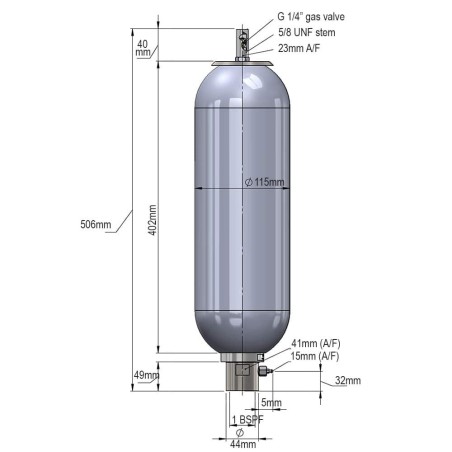 High Pressure Bladder Accumulator (UK) - 0300A-00-341