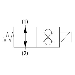 2-drogowy, dwukierunkowy zawór elektromagnetyczny typu grzybkowego - GS027820V