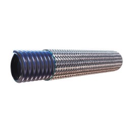 Heavy Wall Convoluted PTFE Hose with 316 Stainless Steel Braid - SCWV/SCBV - 08-SCBV