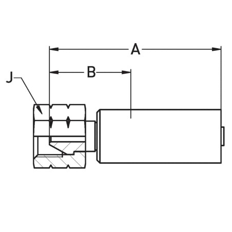 Crimped Thermoplastic UHP Hose Fittings TX Series - 1AYTX-6-03W