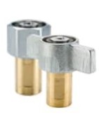 Connect Under Pressure, Hex / Wing Nut Thread to Connect, Low Spill Brass Quick Couplings, up to 3000 psi - 6100 Series Couplers