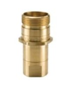 Connect Under Pressure, Hex / Wing Nut Thread to Connect, Low Spill Brass Quick Couplings, up to 3000 psi - 6100 Series Nipples