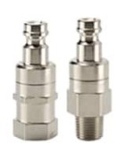 Miniature Size, Valved, Brass, Push to Connect Quick Couplings (fluid) up to 250 psi - DM Series Nipples