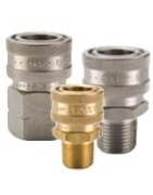 High Flow (Unvalved) - Brass, Stainless Steel, Steel Quick Couplings (hydraulic, fluids) up to 6700 psi - ST Series Couplers