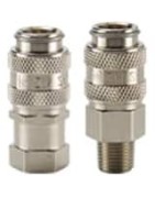 Miniature Size, Valved, Brass, Push to Connect Quick Couplings (fluid) up to 250 psi - DM Series Couplers